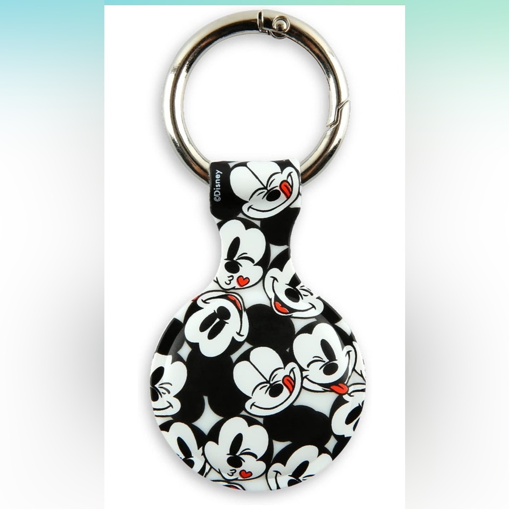Disney Apple AirTag Mickey Mouse Holder - Protective Tracker with Keychain